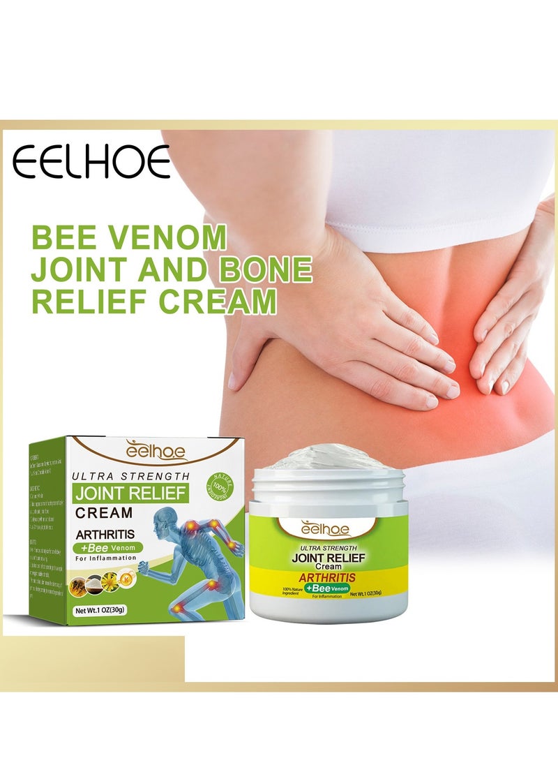 EELHOE - Bee Venom Joint Relief Cream, Arthritis Relief Cream, Joint Muscle Pain Relief, Muscle Soreness, Leg Swelling, Body Massage Therapy Cream, Advanced Joint & Bone Gel Bee Venom Joint Relief Cream - Image 1