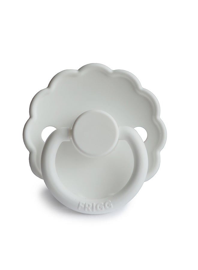 FRIGG Daisy Latex Baby Pacifier 6-18M 1-Pack Bright White - Size 2