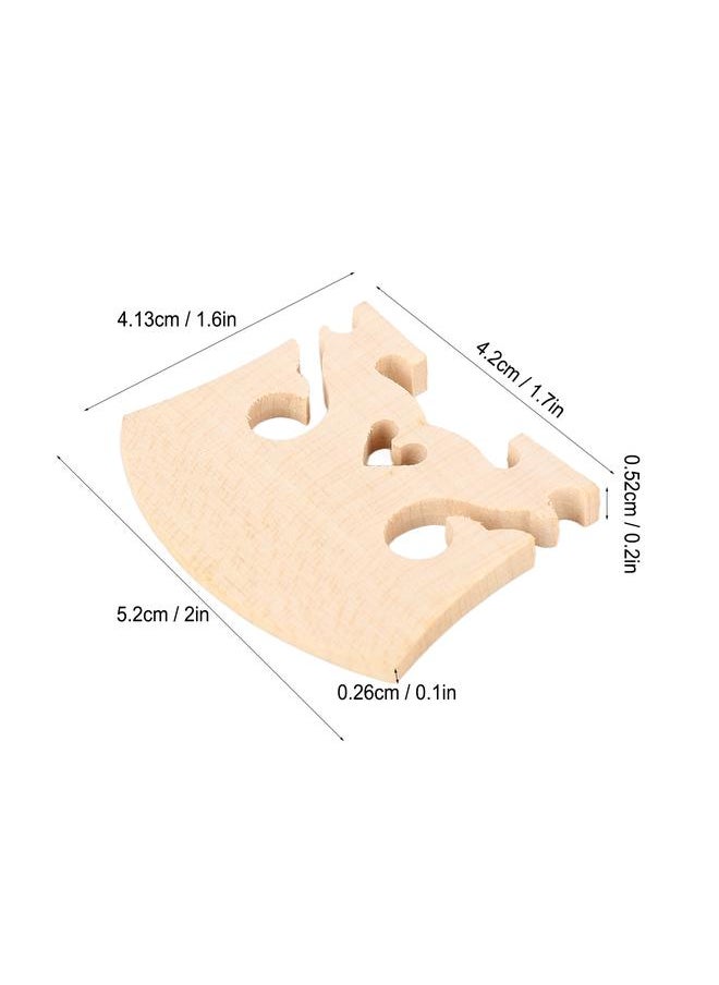 Thoraya 10PCS 4/4 Violin Bridge Replacement Heart Shape Maple Wood String Bridge for Baroque Style Violins Wood Color 4/4  - Image 3