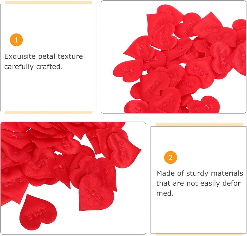100pcs Red Sponge Heart Confetti 3.5cm Scatter Petals for Valentine Day Decor Bridal Shower Table Decorations Wedding Party Supplies - Image 3