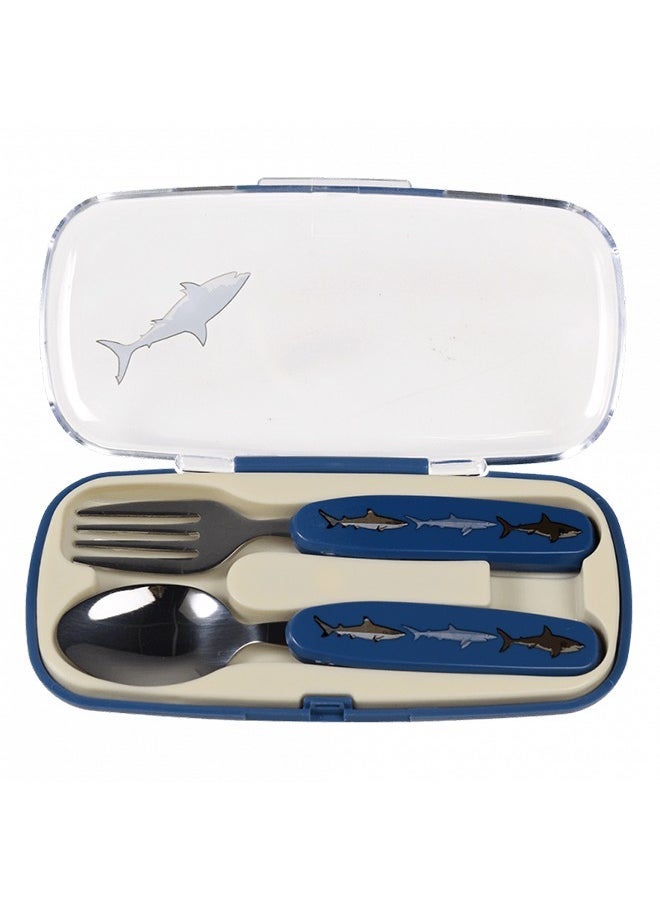 Rex London Sharks Children’s Cutlery Set – Fun and Safe Kids Cutlery Set with Shark-Themed Handles – Ideal for Toddlers and Preschoolers - Image 3