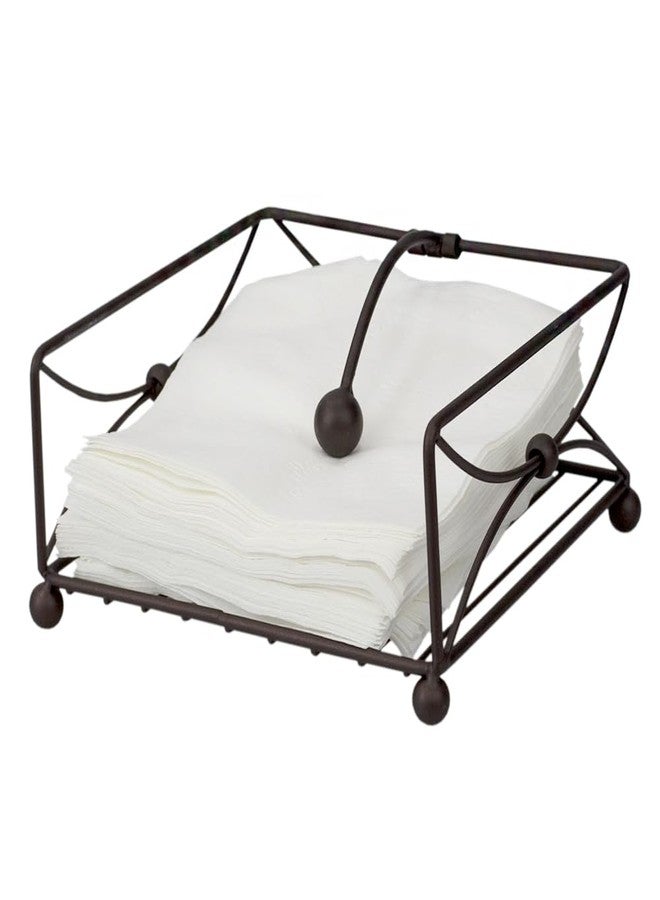 Home Basics Arbor Collection Steel Flat Rustic Napkin Holder with Weighted Pivoting Arm, Storage Dispenser for Kitchen Countertop, Indoor/Outdoor & Dinning Table - Image 1