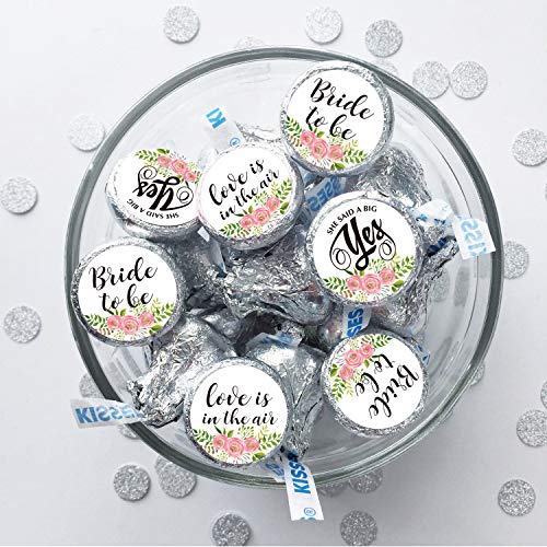 Mr.Mug 180 Floral Chocolate Label Stickers, Bridal Shower Party Favors, Bride to Be Hershey Kisses Stickers, Bachelorette Party, Wedding Bridal Shower Party Decor Decorations - Image 3