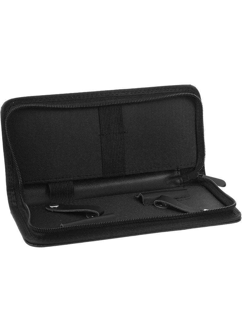 minkissy Scissor Cases for Hairstylists PU Hairdresser Pouch Scissors Shear Storage Salon Zipper Hand Leather Hairdresser Barber Cases 