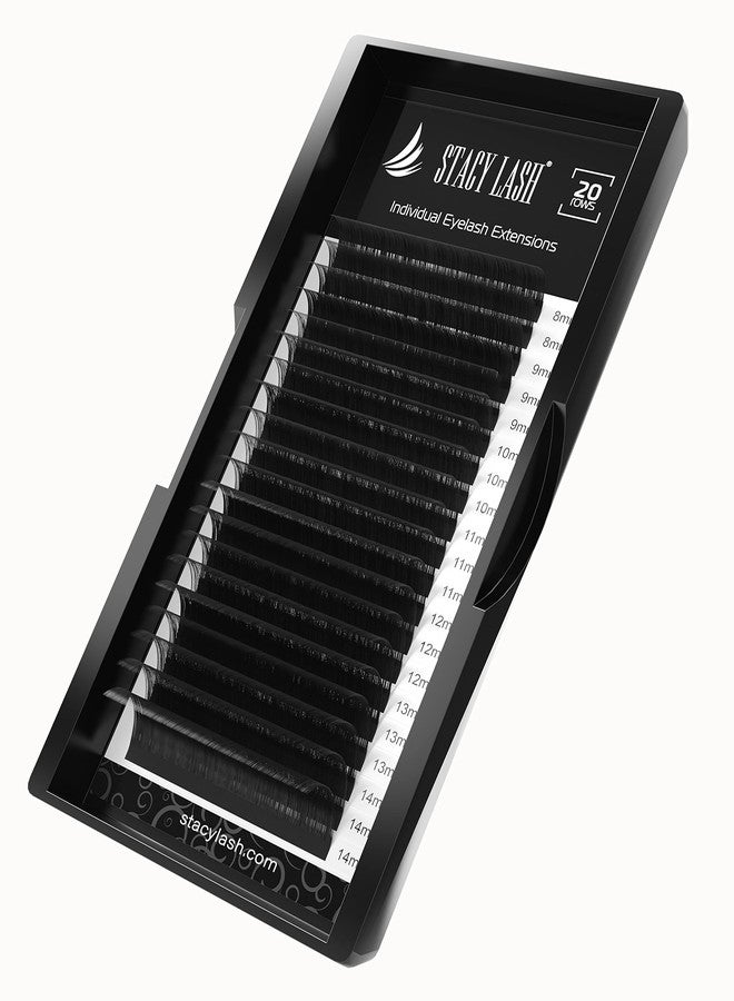Stacy Lash Eyelash Extensions D Curl by Stacy Lash/Black Individual Mink Lashes Supplies (0.07mm;10mm) - Image 1