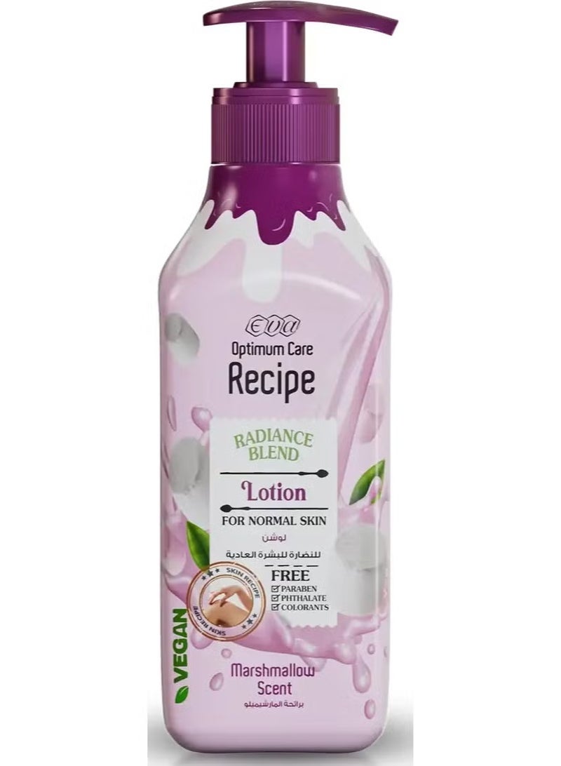 إيفا لوشن مرطب أوبتيموم كير ريسيب للبشرة العادية - برائحة المارشميلو، 370 مل