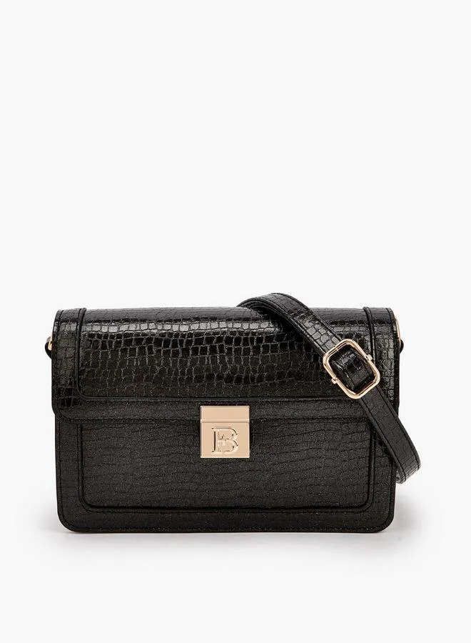 Flora Bella By Shoexpress Flora Bella Textured Crossbody Bag with Detachable Strap Ramadan Collection