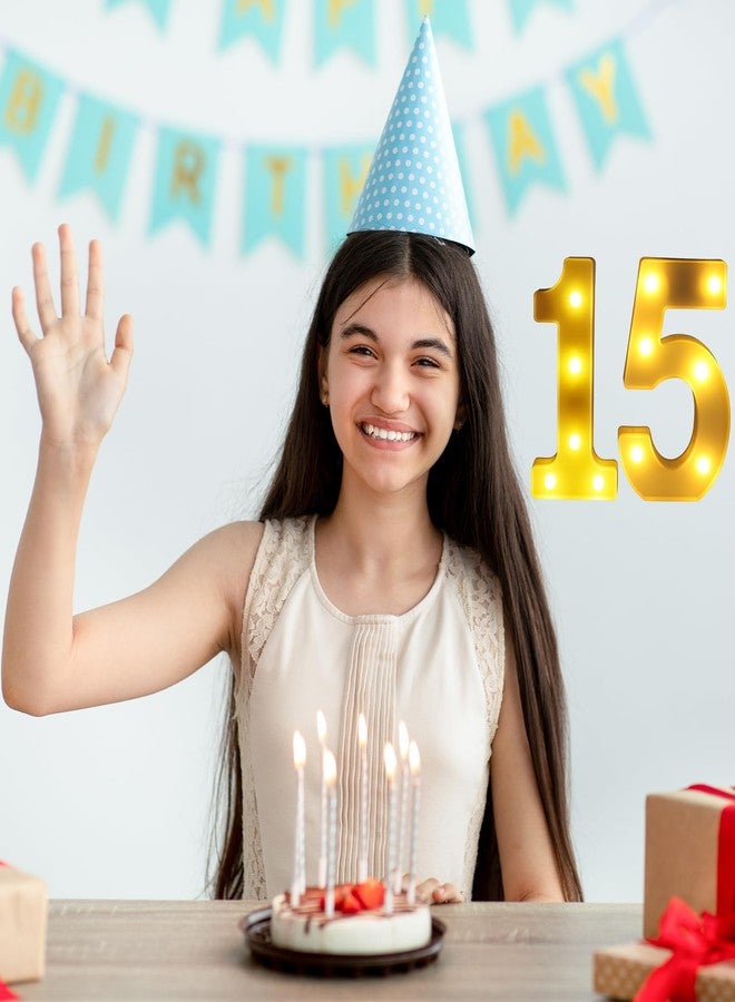 Funsky 15th Birthday Decorations For Girls and Boys,15 Light Up Numbers Quinceanera Decorations,Numero 15 Decoracion Para Quinceanera,Centros De Mesa De 15 Anos,Arreglos De Mesa Para 15 Anos - Image 4
