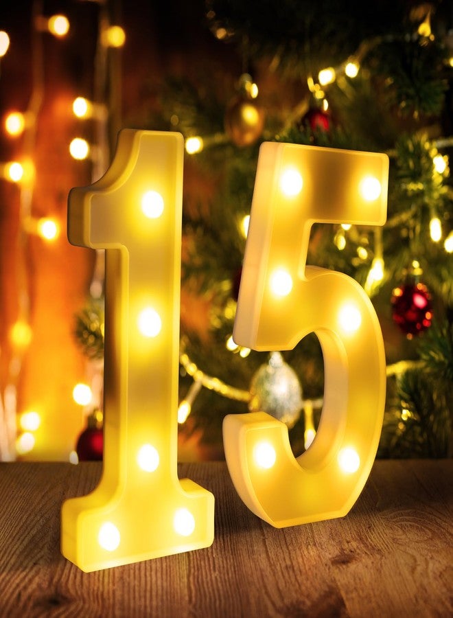 Funsky 15th Birthday Decorations For Girls and Boys,15 Light Up Numbers Quinceanera Decorations,Numero 15 Decoracion Para Quinceanera,Centros De Mesa De 15 Anos,Arreglos De Mesa Para 15 Anos - Image 1