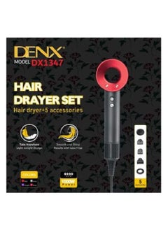 Denx Hair Dryer with Diffuser Blow Dryer Comb Brush 1500W Ionic Hair Dryer  - Image 2