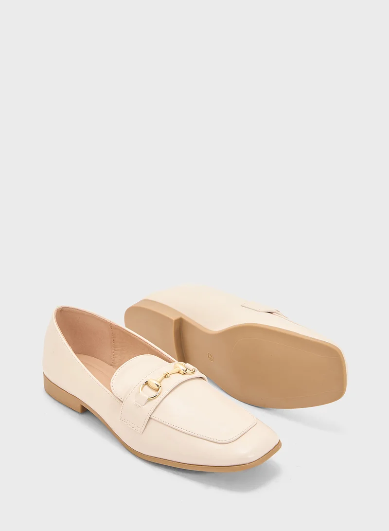 Pink Step Horsebit Loafer