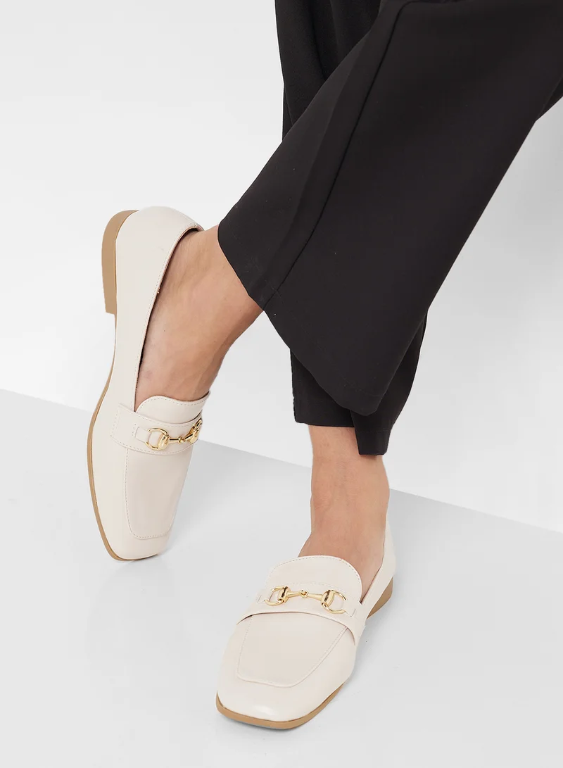 Pink Step Horsebit Loafer