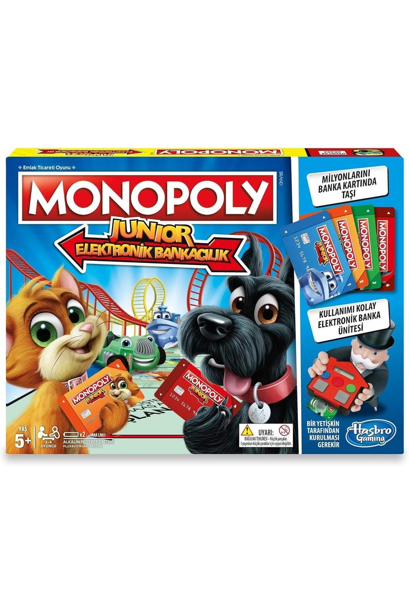 Monopoly لعبة بنك إلكتروني للأطفال (الأعمار 5+, 2-4 لاعبين) - Image 1