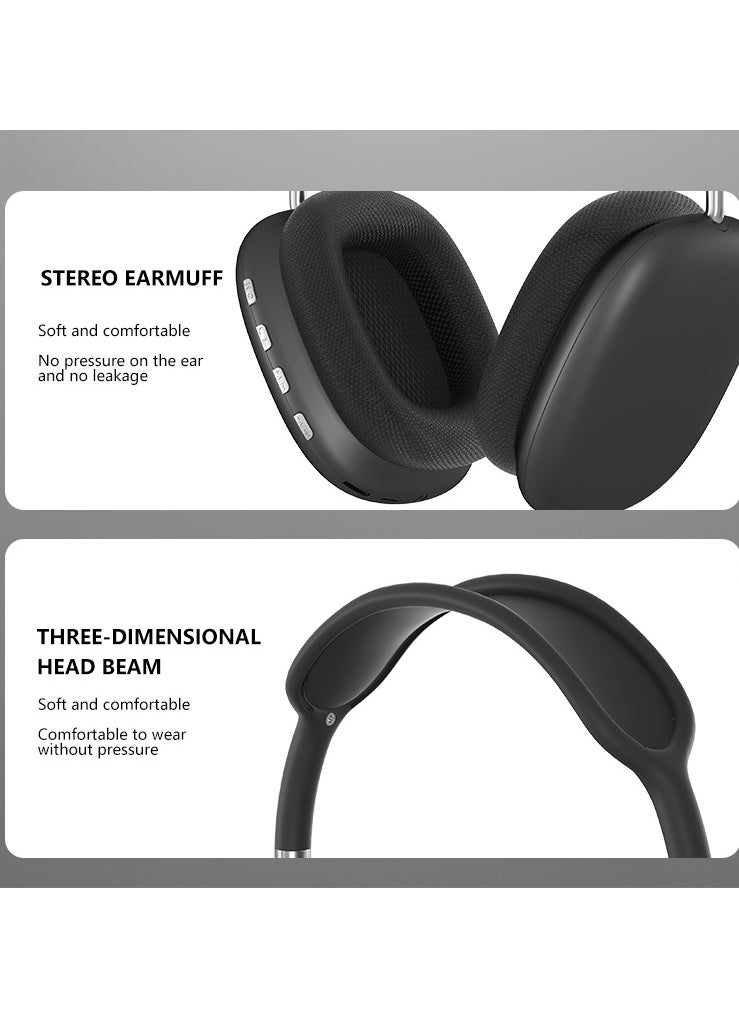 New P9 bluetooth headset  wireless sports game noise reduction fresh headset universal earphone(blue)