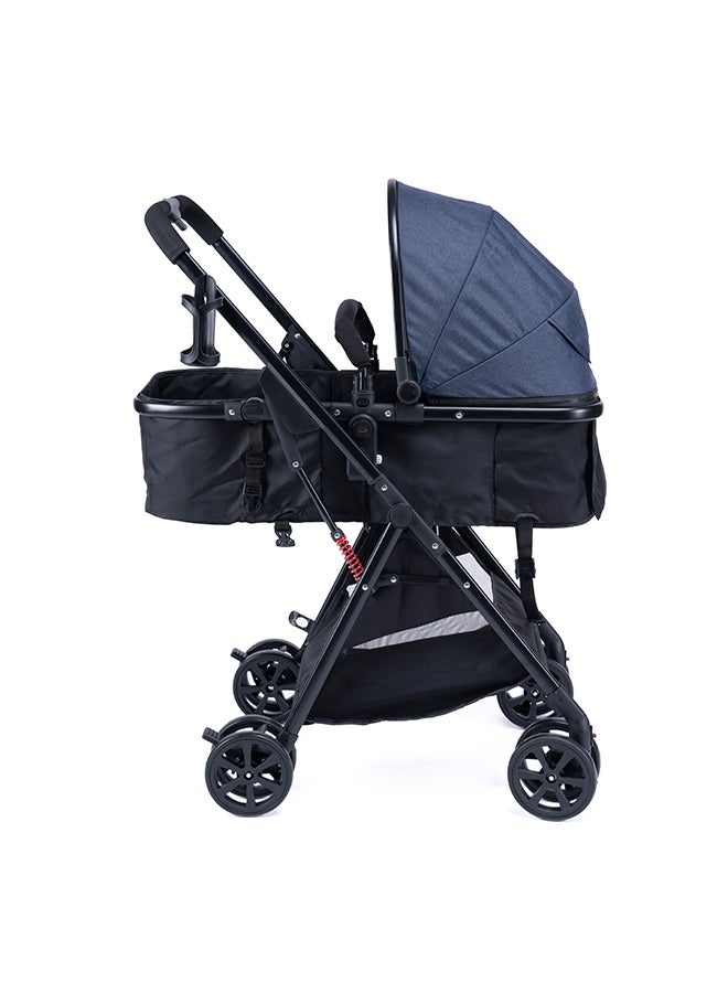 Uniqoo يونيكو 5 أزرق - عربة أطفال محمولة - Image 3