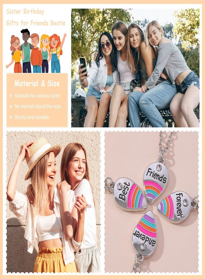 JAVARNV Friendship Necklace BFF Necklace for 2/3/4 Best Friend Love Heart Pendant Birthday Friendship Gifts for Friends Bestie - Image 4