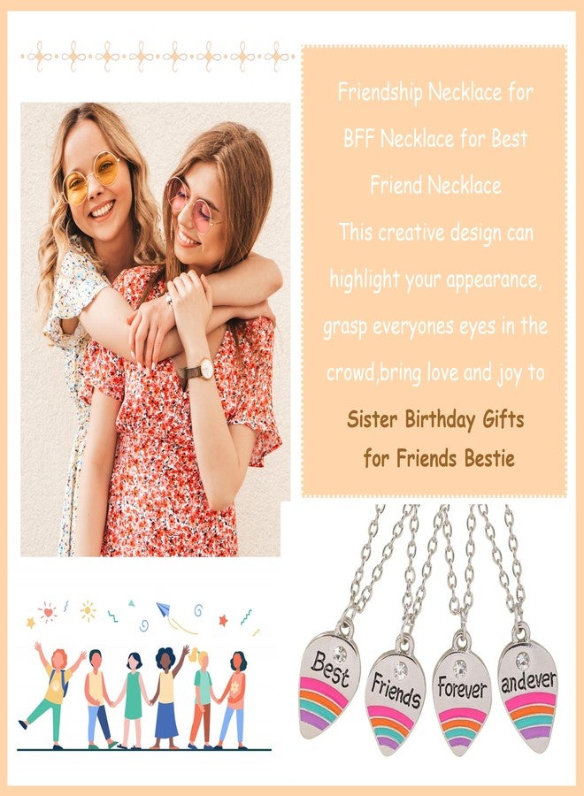 JAVARNV Friendship Necklace BFF Necklace for 2/3/4 Best Friend Love Heart Pendant Birthday Friendship Gifts for Friends Bestie - Image 3