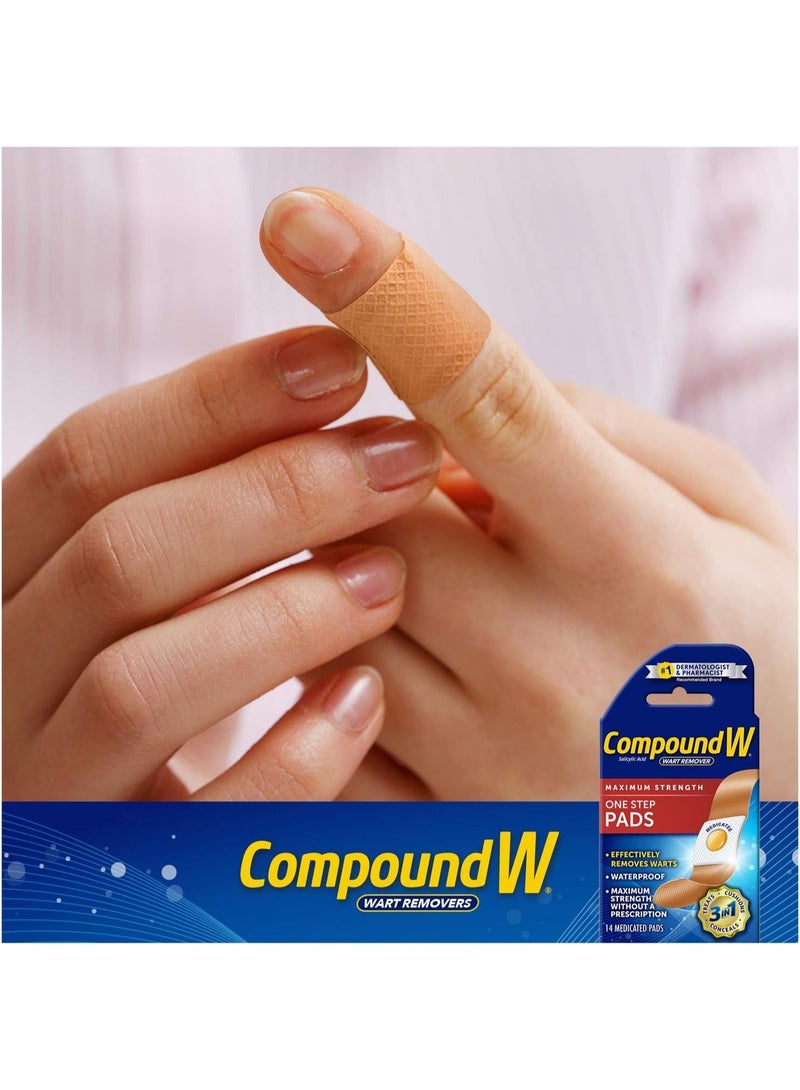 Compound W Wart Remover Maximum Strength One Step Pads 14 Medicated Pads - Image 4