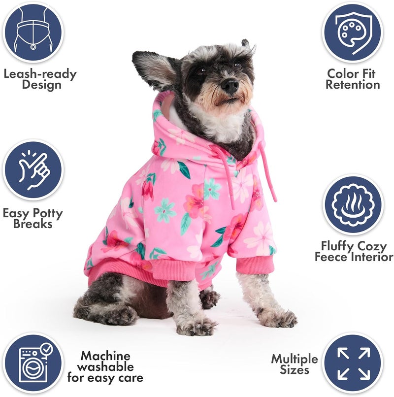 Spark Paws Dog Hoodie – Premium Dog Sweater for Small, Medium, and Large Dogs | Warm Outfits for French Bulldogs, Pitbull, Puppy, Winter Jacket Alternative - Blossom - 4XL - Image 4
