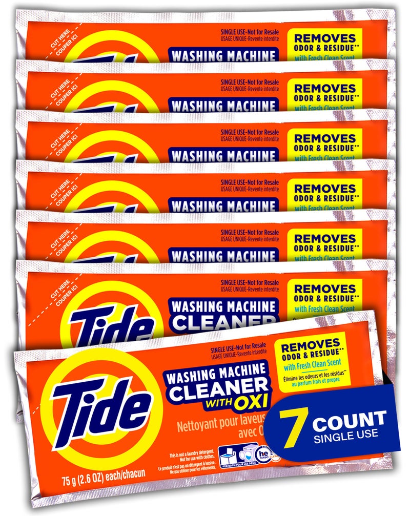 Tide Washing Machine Cleaner, Washer Machine Cleaner with Oxi for Front and Top Loader Washer Machines, Deep Cleaning Residue & Odor Eliminator, 7 Month Supply - Image 1