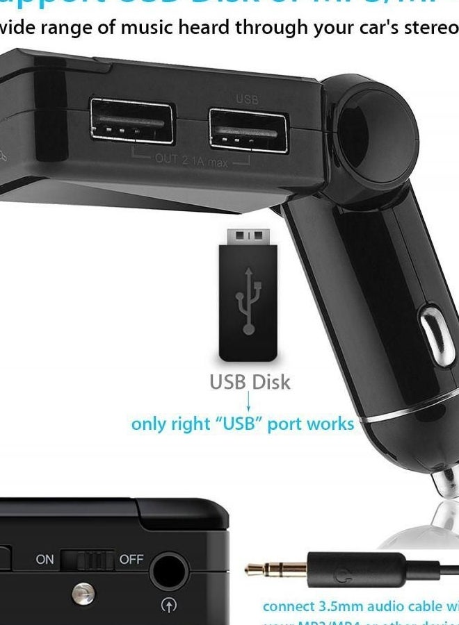 2-In-1 Car Bluetooth FM Transmitter And Charger - Image 3