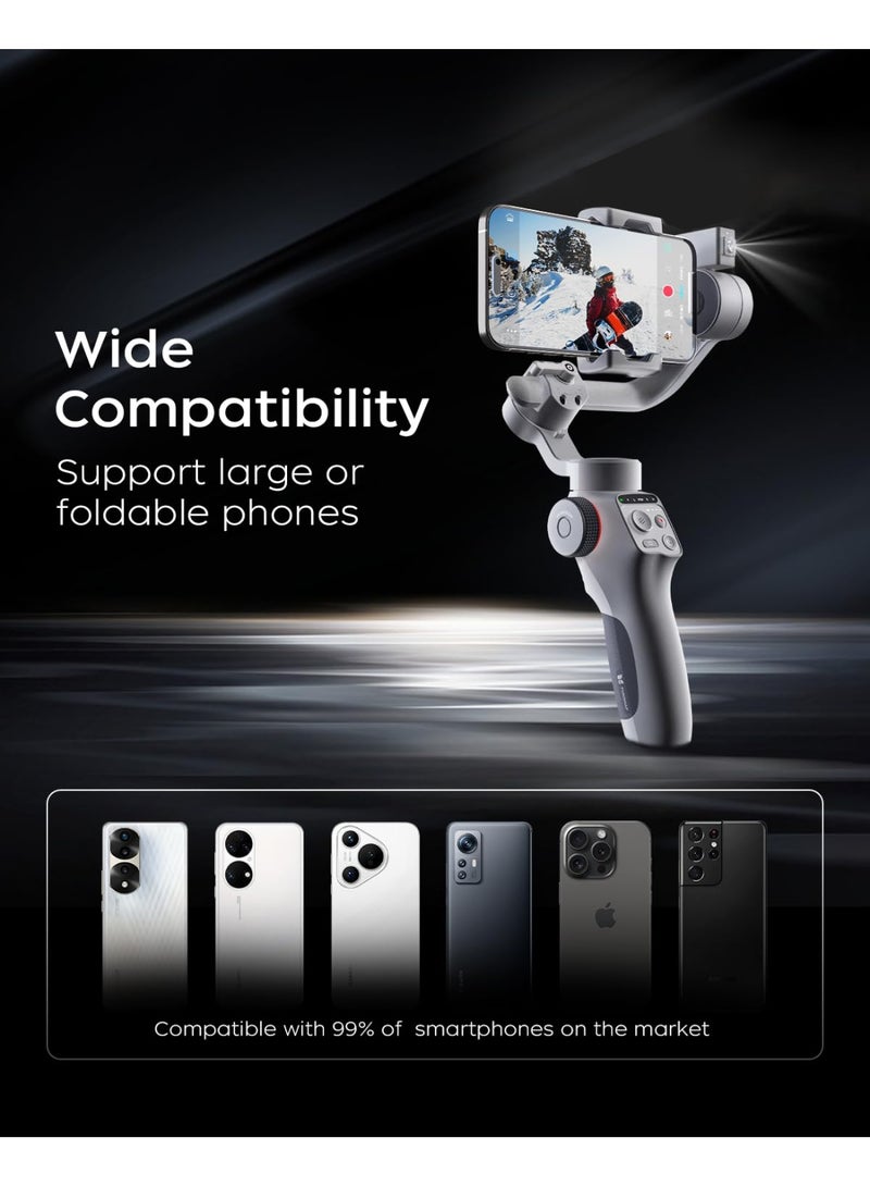 FUNSNAP Capture 5 Gimbal Stabilizer for Smartphone Magnetic AI Tracker Fill Light Remote Control 3-Axis Phone Gimbal for Android iPhone for Video Recording - Image 5