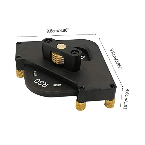 Evwoge 8 in 1 Aluminum Alloy Corner Radius Routing Templates Aluminium Alloy Router Templates for for Trimmer R10 R15 R20 R30, T15 T20 T25 T30 Half Round Corner Radius Quick-jig - Image 5