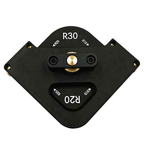 Evwoge 8 in 1 Aluminum Alloy Corner Radius Routing Templates Aluminium Alloy Router Templates for for Trimmer R10 R15 R20 R30, T15 T20 T25 T30 Half Round Corner Radius Quick-jig - Image 3