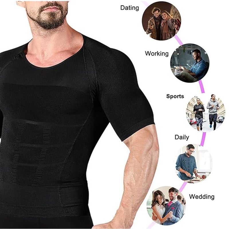 SLIM'N LIFT Slim ’N Lift Men’s Slimming Body Shaper Vest Black S – Tummy Control & Body Shaping - Image 5