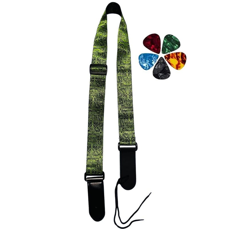 Mocking Bird Guitar Strap for Acoustic Adjustable Buckle Electric Guitar Strap Polyester Guitar Belt For Acoustic/Bass/Electric Guitar - Image 1