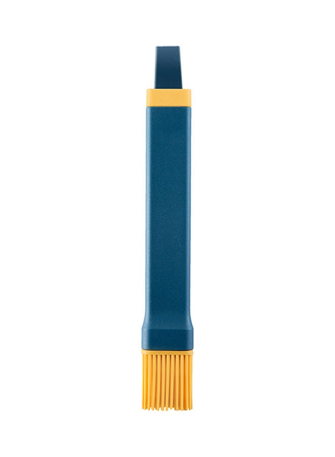 فرشاة زيت مقاومة للحرارة من السيليكون أزرق-أصفر 21x3سم - Image 1