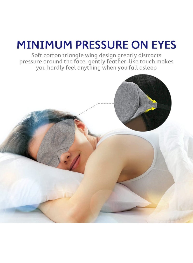 Kueh Sleep Eye Mask for Men Women, 3D Contoured Cup Sleeping Mask & Blindfold, Concave Molded Night Sleep Mask, Block Out Light, Soft Comfort Eye Shade Cover for Travel Yoga Nap (Size C) - Image 5