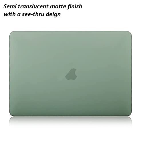 MOCA Hard Shell Case for MacBook Air 13 inch M1 A2337 A2179 A1932 [2022, 2021-2018 Release] with Retina Display Touch id Slim Lightweight Matte Scratch Resistant (Mid-Night Green) - Image 3