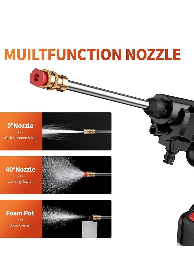 JAJEEK Wireless Lithium Battery Car Washing Machine US Standard Pressure Washer Guns High Pressure Hose - Image 2