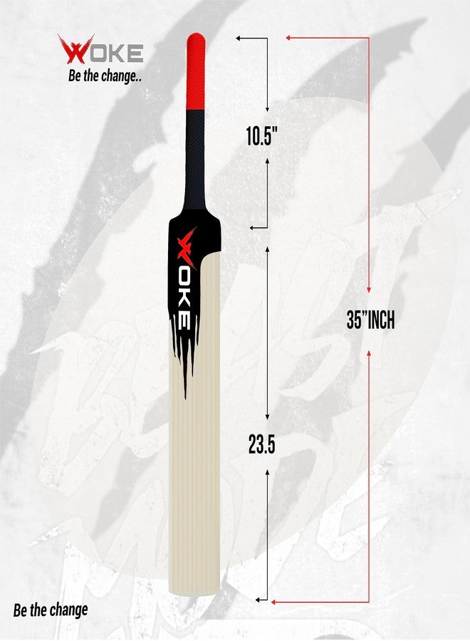 Woke Stalwart Beast Heavy Duty Plastic Cricket Bat, Full Size (34” X 4.5” inches) Premium Hybrid Bat for All Age Groups - Kids/Boys/Girls/Adults (Beast (Natural) - Image 3