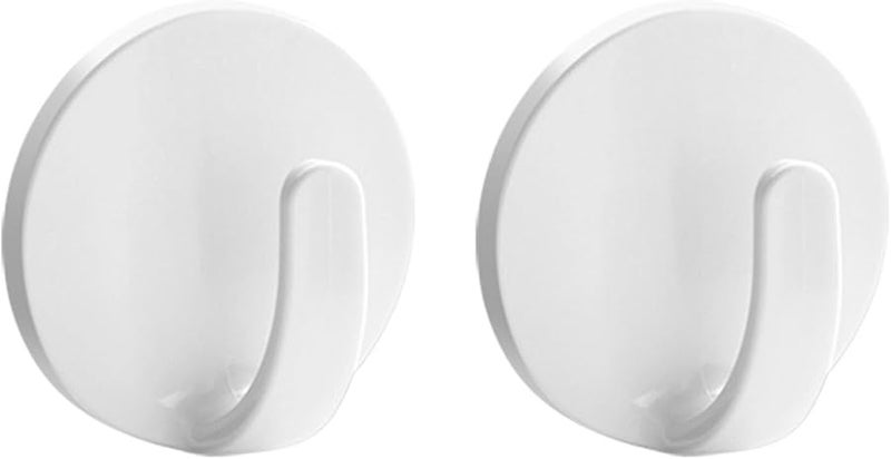 White Heavy Duty Magnetic Hooks 2 Pack Wall Mounted Storage For Kitchen Fridge Wardrobe - Image 2