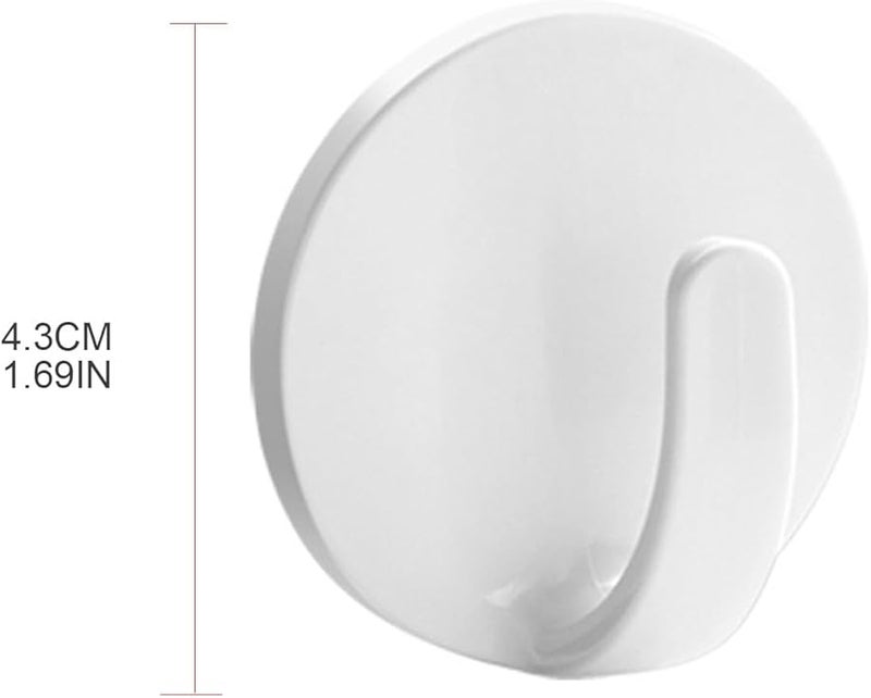 White Heavy Duty Magnetic Hooks 2 Pack Wall Mounted Storage For Kitchen Fridge Wardrobe - Image 3