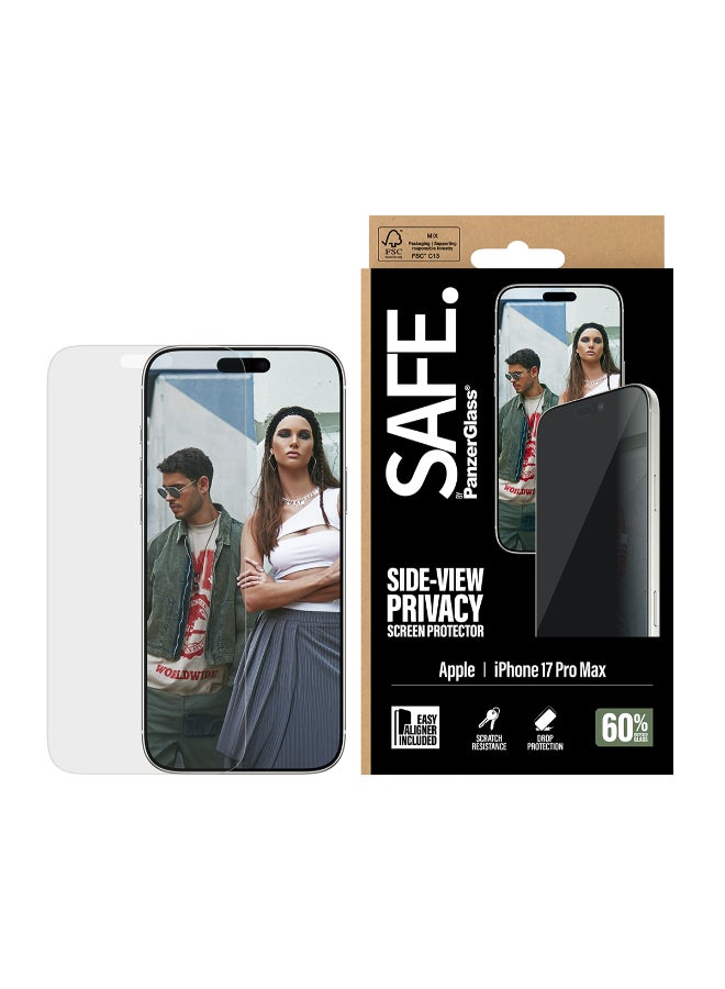 SAFE iPhone 17 Pro Max Screen Protector 6.9" PRIVACY, Full Screen Tempered Glass, Privacy Filter, Anti-Bluelight, Drop/Scratch Protection, w/ Easy Install Aligner, 2-Way Privacy - Image 1