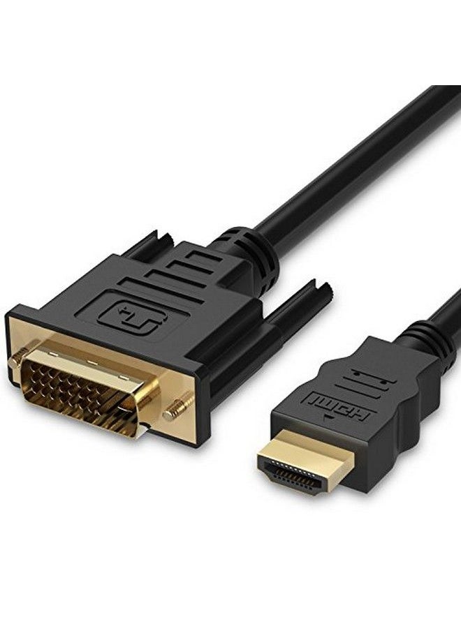 Fosmon Hdmi To Dvi Cable 24+1 (6Ft) Full 1080P Bidirectional Gold Plated Adapter High Speed Hdmi Male To Dvid Male Compatible With Hdtv Apple Tv Ps4 Ps5 Xbox One X S 360 Nintendo Switch  - Image 1