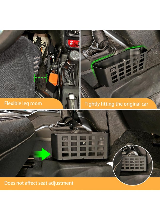 MAIKER OFF ROAD MAIKER Metal Gear Shift Storage Box, Center Console Hanging Box, Upgrade Gear Tray Compatible with 2018-2023 Jeep Wrangler JL JLU & Gladiator JT& 4XE, 2pcs,Black  - Image 2