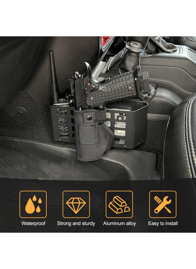 MAIKER OFF ROAD MAIKER Metal Gear Shift Storage Box, Center Console Hanging Box, Upgrade Gear Tray Compatible with 2018-2023 Jeep Wrangler JL JLU & Gladiator JT& 4XE, 2pcs,Black  - Image 1