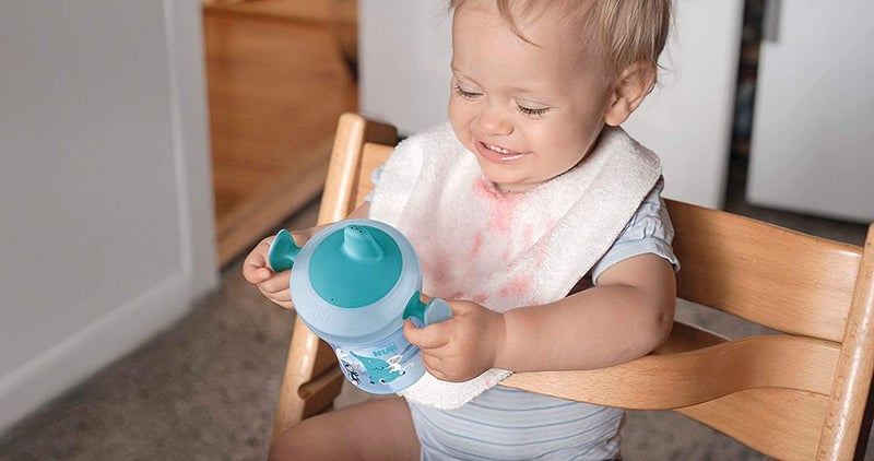 NUK Evolution Soft Spout Learner Cup - Blue Monkey (2 Pack) - Image 4