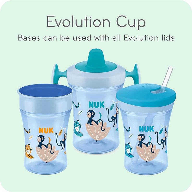 NUK Evolution Soft Spout Learner Cup - Blue Monkey (2 Pack) - Image 3
