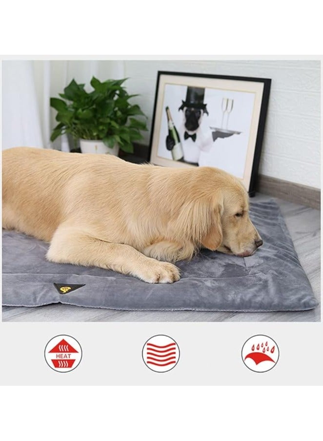 مورو مورو مرتبة كلب قطيفة في جلد – سرير فاخر للحيوانات الأليفة ناعم، متين، وغير قابل للانزلاق - Image 3