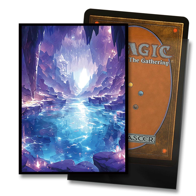 Kiiransr MTG Card Sleeves - Underground Sea(Blue Black) - Fantasy Dual Lands Series - Ultra Clear Front & Matte Finish Back, 100 Count Standard Size TCG Art Sleeves for Magic The Gathering - Image 2