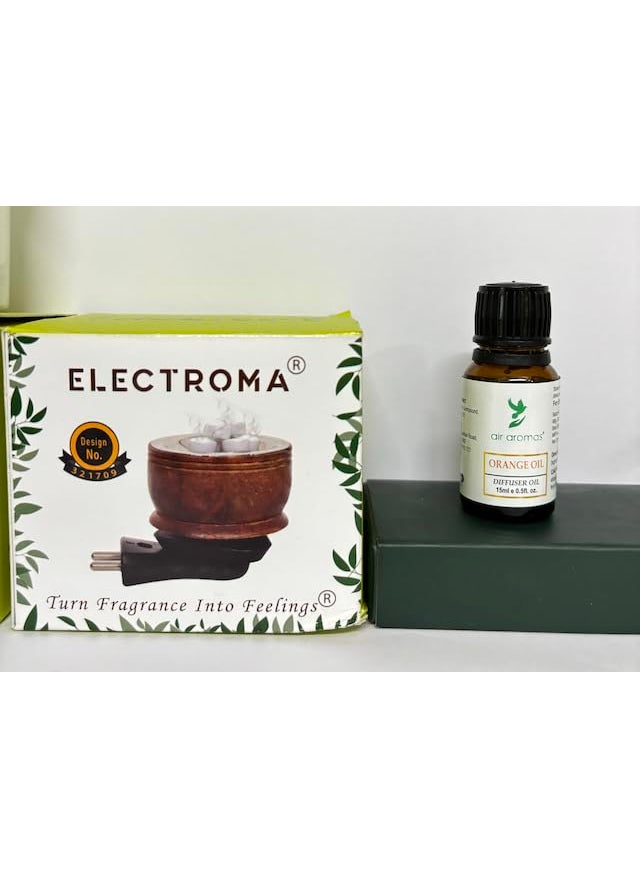 Air Aromas Air Aromas Orange Essential Oil Diffuser 15ml with Electric Diffuser  - Image 1