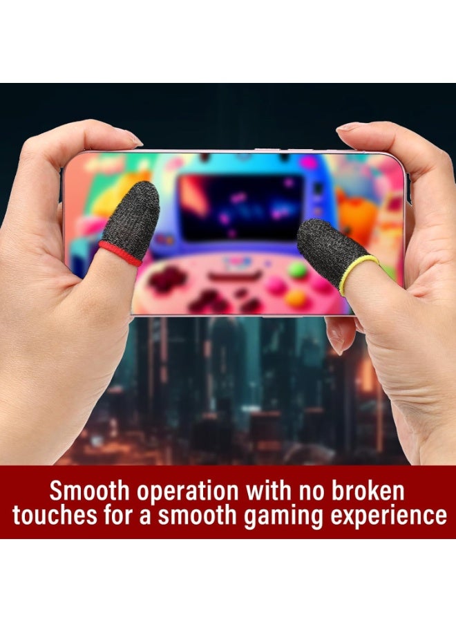 40 Pcs Finger Sleeves, Gaming Finger Sleeve for Gaming Thumb Sleeves Gaming Finger Protector Thumb Sleeve Anti Sweat Breathable Touchscreen Finger Cover for Phone Game (4 Colors) - Image 5