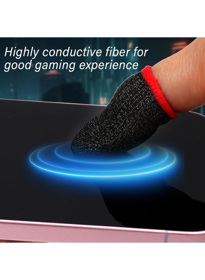 40 Pcs Finger Sleeves, Gaming Finger Sleeve for Gaming Thumb Sleeves Gaming Finger Protector Thumb Sleeve Anti Sweat Breathable Touchscreen Finger Cover for Phone Game (4 Colors) - Image 4