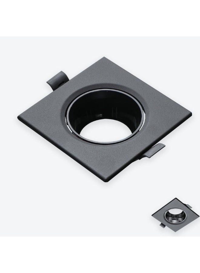 تي ام إطار سقفي مربع غاطس فردي  لون أسود مع عاكس أسود مقاس 16cmX16cm - Image 2