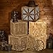 Saypacck 7 Pcs Cowboy Party Decoration Set Includes Hay Bales Boxes Wooden Bales Boxes Wagon Wheel Western Cowboy Birthday Decor Fake Hay Boxes Vintage Rustic Wagon Wheel for Fall Harvest Farm - Image 2